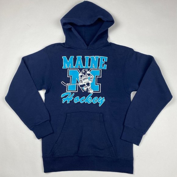 Vintage University of Main Black Bears Hockey Hoodie Sweatshirt Men's Small - Picture 1 of 9